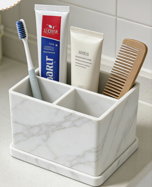 Toothbrush and toothpaste holder