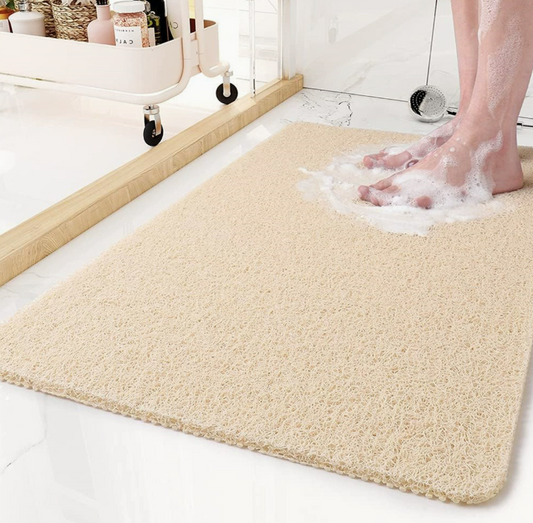 Bathroom anti-slip mat, 17.7 in x 23.6 in, beige