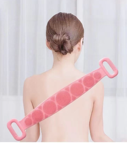 Bath scrubber, silicone, 27.56 in