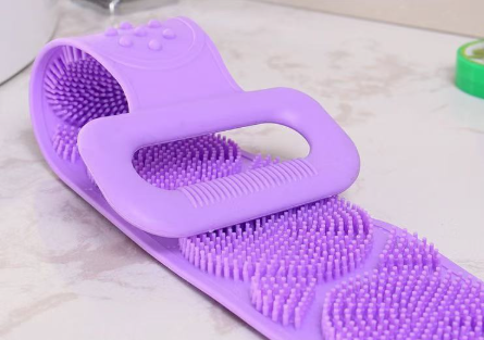 Bath scrubber, silicone, 27.56 in